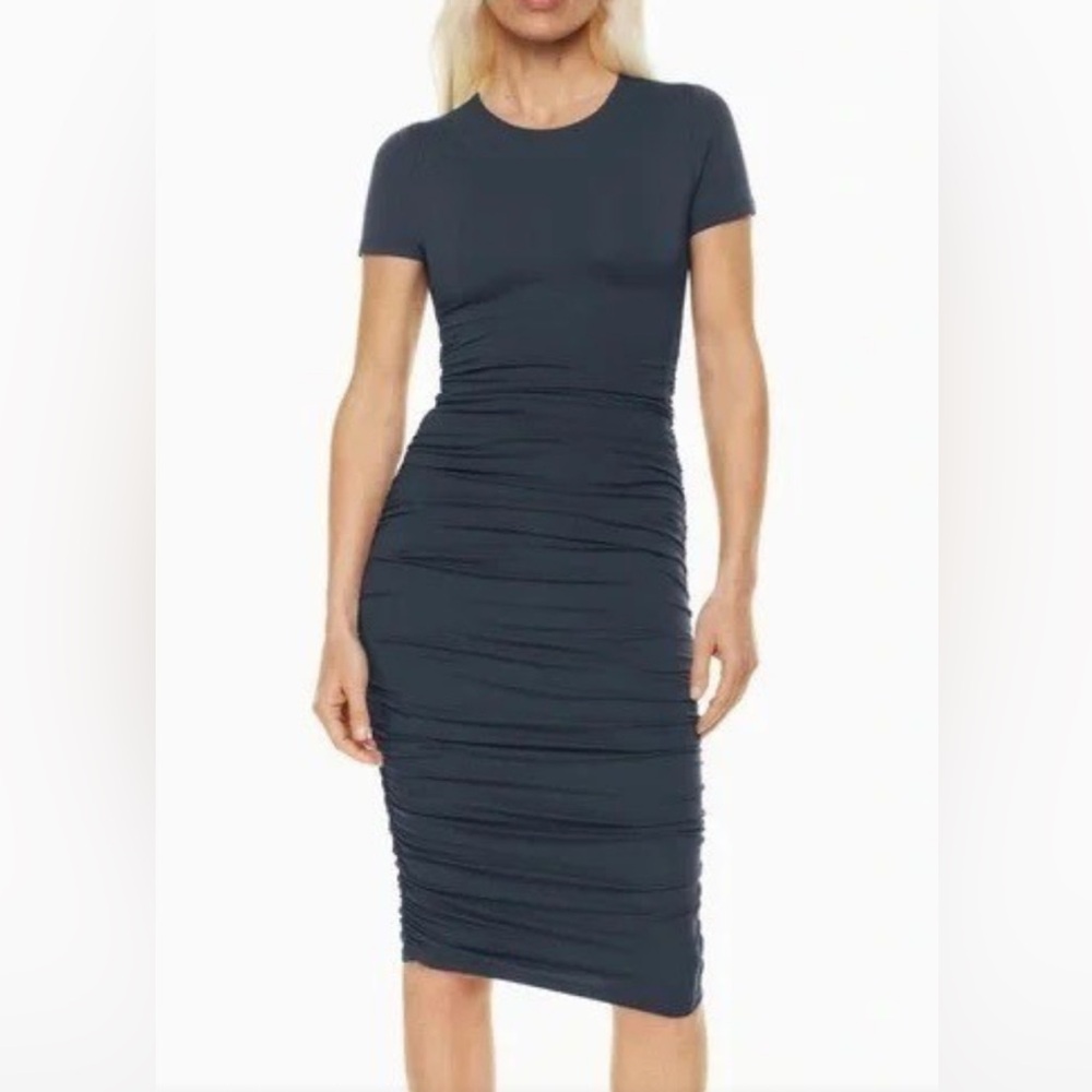 Babaton black body con Ruched Midi Dress